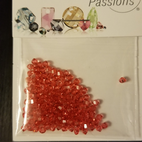 Swarovski Jewelry - 4/$75 Swarovski 3mm Bi-cone Padparadscha 144Ct